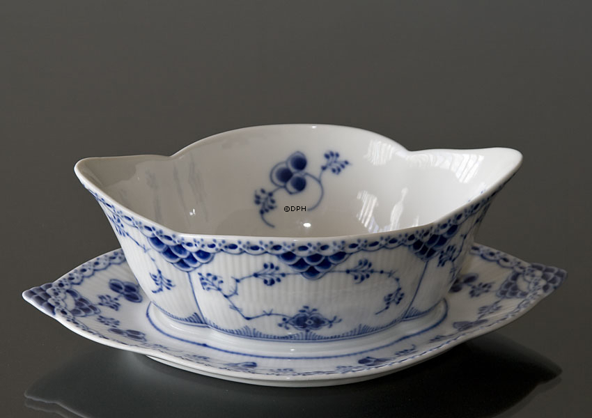 Musselmalet halvblonde sauseskål, indhold 40 cl., Royal Copenhagen