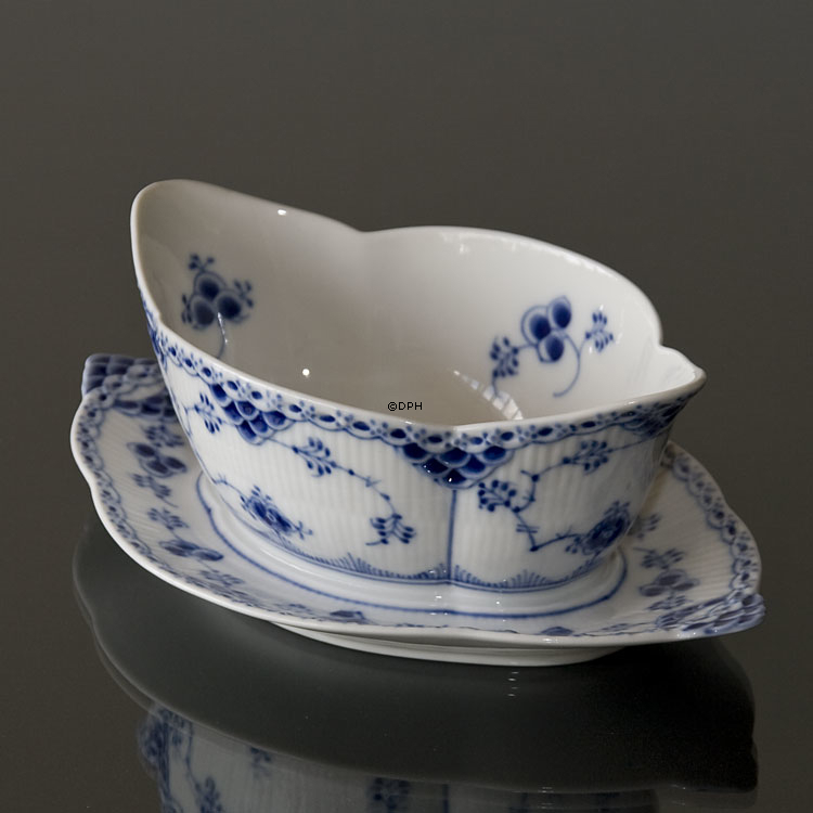 Musselmalet halvblonde sauseskål, indhold 40 cl., Royal Copenhagen