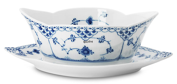 Musselmalet halvblonde sauseskål, indhold 40 cl., Royal Copenhagen