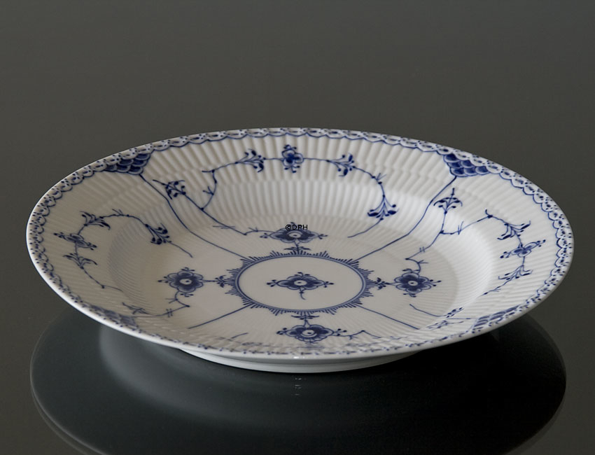 Musselmalet, halvblonde, flad tallerken 25cm nr. 1/571 eller 624, Royal Copenhagen