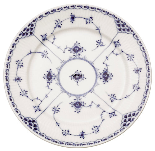 Musselmalet halvblonde helflad tallerken, Royal Copenhagen 25cm nr,1-577