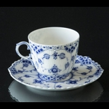 Blue Fluted, Full Lace, Coffee Cup no. 1/1035 or 071, capacity 16 cl., Royal Copenhagen