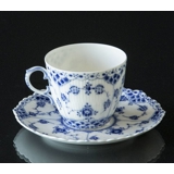 Blue Fluted, Full Lace, Coffee Cup, capacity 16 cl., Royal Copenhagen