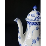 Musselmalet, helblonde, stor kaffekande nr. 1/1202 eller 126, Rummer 1,3 liter, Royal Copenhagen