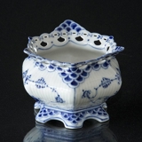 Blue Fluted, Full Lace, Sugar Bowl, small