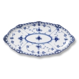Blue Fluted, Full Lace, oval Pickle Dish no. 1/1115 or 349, Royal Copenhagen 24cm