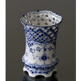 Blue Fluted, Full Lace, Vase