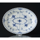 Blue Fluted, Full Lace, oval Serving Dish no. 1/1146 or 372, Royal Copenhagen 25cm