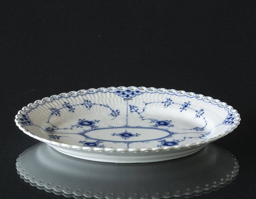 Musselmalet helblonde ovalt fad nr. 1/1146 eller 372, Royal Copenhagen 25cm