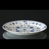 Blue Fluted, Full Lace, oval Serving Dish no. 1/1147 or 374, Royal Copenhagen 30cm