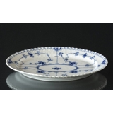 Blue Fluted, Full Lace, oval Serving Dish no. 1/1147 or 374, Royal Copenhagen 30cm