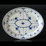 Blue Fluted, Full Lace, oval Serving Dish 36 cm, Royal Copenhagen 36cm