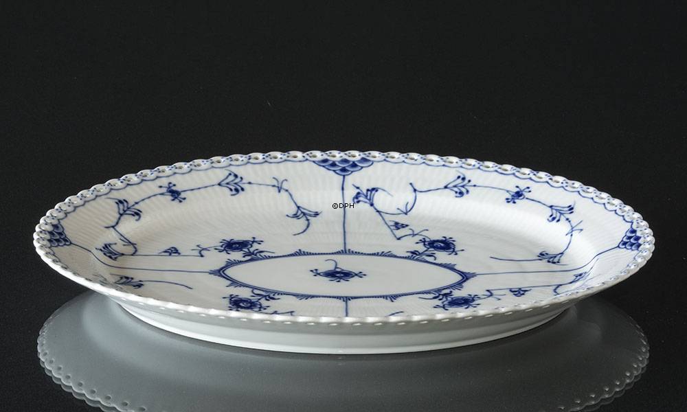 Musselmalet helblonde ovalt fad 36 cmRoyal Copenhagen 36cm