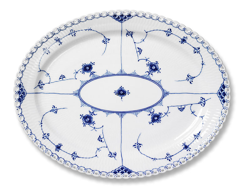 Musselmalet helblonde ovalt fad 36 cmRoyal Copenhagen 36cm