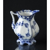 Blue Fluted, Full Lace, Cream jug, capacity 7 cl. small, Royal Copenhagen