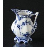 Blue Fluted, Full Lace, Cream jug, capacity 7 cl. small, Royal Copenhagen