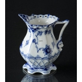 Blue Fluted, Full Lace, large, Cream jug no. 1/1032 or 394, Royal Copenhagen