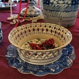 Musselmalet, helblonde, lille frugtskål 19cm nr. 1/1054 eller 397, Royal Copenhagen