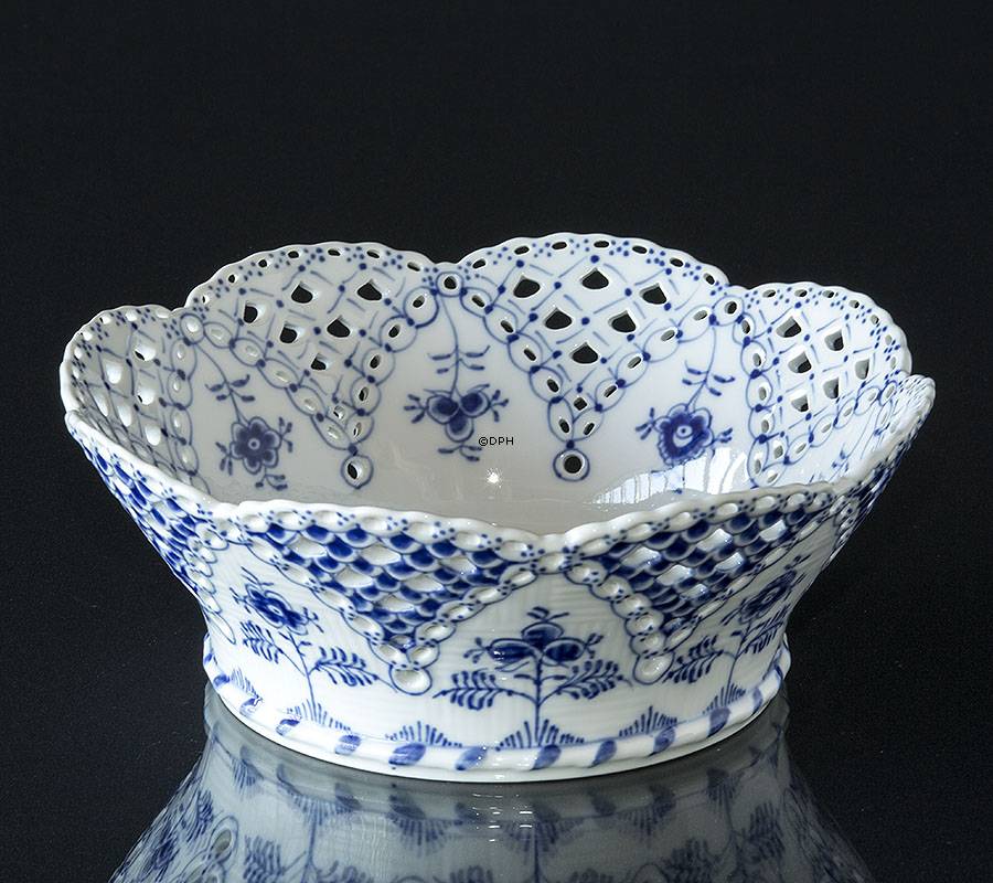 Musselmalet helblonde stor frugtskål nr. 1/1061 eller 398, Royal Copenhagen 24cm