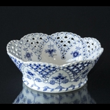 Blue Fluted, Full Lace, large Fruit bowl no. 1/1061 or 398, Royal Copenhagen 24cm