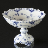 Blue Fluted, Full Lace, Cake Dish on high foot 21cm (See damage on pictures)