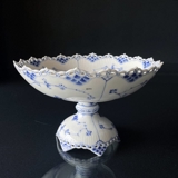 Blue Fluted, Full Lace, Cake Dish on high foot, Royal Copenhagen 29cm