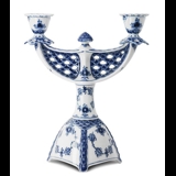 Blue Fluted, Full Lace, Candlestick 2 branches no. 1/1169 or 506, Royal Copenhagen