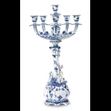 Blue Fluted, Full Lace, Candlestick 5 branches no. 1/1006 or 507, Royal Copenhagen