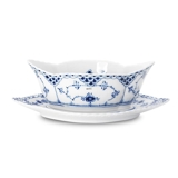 Blue Fluted, Full Lace, Sauce Boat on fixed stand no. 1/1105 or 563, Royal Copenhagen