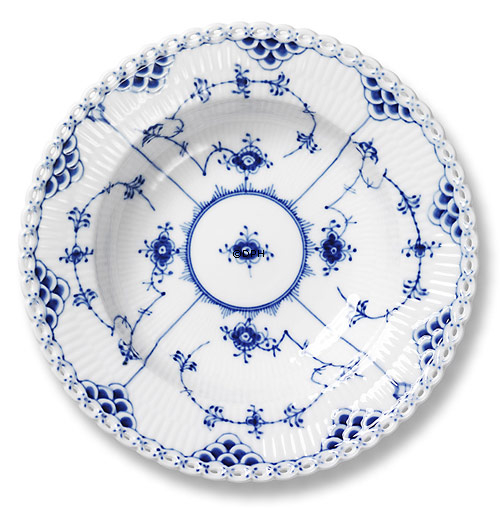 Musselmalet, helblonde, Portionstallerken dyb 14cm nr. 1/1081 eller 601, Royal Copenhagen