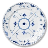 Musselmalet helblonde flad tallerken Royal Copenhagen 17cm