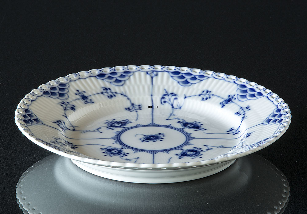 Muselmalet, Helblonde, flad tallerken 20cm nr. 1/1086 eller 619, Royal Copenhagen