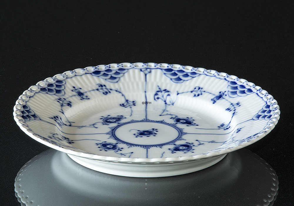 Muselmalet, Helblonde, flad tallerken 20cm nr. 1/1086 eller 619, Royal Copenhagen