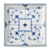 Blue Fluted, Full Lace, dish, square no. 714, Royal Copenhagen 14cm