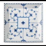 Blue Fluted, Full Lace, dish, square no. 722, Royal Copenhagen 22cm