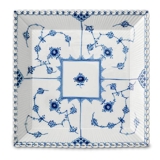 Blue Fluted, Full Lace, dish, square, Royal Copenhagen 22cm
