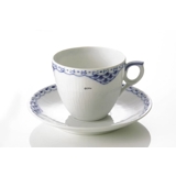 Prinsesse, Blå, Kaffekop og underkop, indhold 17 cl, Royal Copenhagen