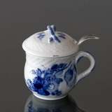 Blå Blomst, svejfet, Senneps-krukke nr. 10/1594 eller 198, Royal Copenhagen