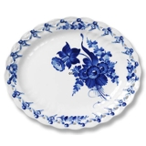 Blå Blomst, svejfet, Fad med gennemskåret bort nr. 10/1580 eller 373, Royal Copenhagen ø27cm