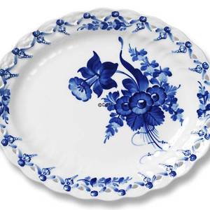 Blå Blomst, svejfet, Fad med gennemskåret bort, Royal Copenhagen ø27cm | Nr. 1106373 | Alt. 10-1580 | DPH Trading