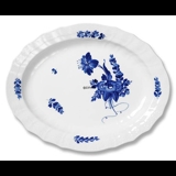 Blue Flower, Curved, oval Serving Dish 36 cm no. 10/1556 or 375, Royal Copenhagen