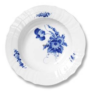 Blå Blomst, svejfet, dyb tallerken, Royal Copenhagen ø22cm | Nr. 1106604 | Alt. 10-1616 | DPH Trading
