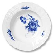 Blå Blomst, svejfet, dyb tallerken, Royal Copenhagen ø24cm