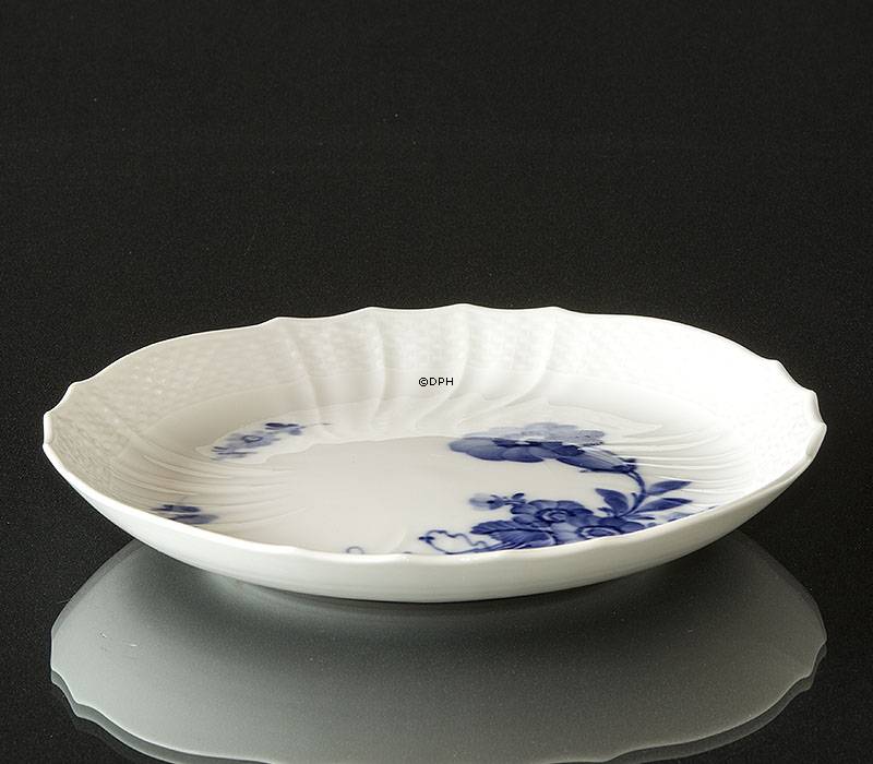 Blå Blomst, svejfet, Flad tallerken 19cm nr. 10/1645 eller 619, Royal Copenhagen