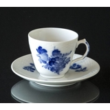 Blaue Blume, glatt, Espressotasse und Untertasse Nr. 10/8046 order 059, Royal Copenhagen