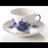 Blaue Blume, glatt, Tasse und Untertasse Nr. 10/8040 oder 068, Royal Copenhagen