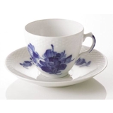 Blaue Blume, glatt, Tasse und Untertasse Nr. 10/8040 oder 068, Royal Copenhagen
