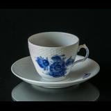 Blaue Blume, glatt, Kaffeetasse und Untertasse Nr. 10/8261 oder 071, Royal Copenhagen
