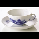 Blue Flower, Braided,Tea cup and saucer no. 10/8049 or 080, Royal Copenhagen