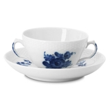 Blaue Blume, glatt, Suppentasse Nr. 10/8282 oder 102, klein, ohne Deckel, Royal Copenhagen